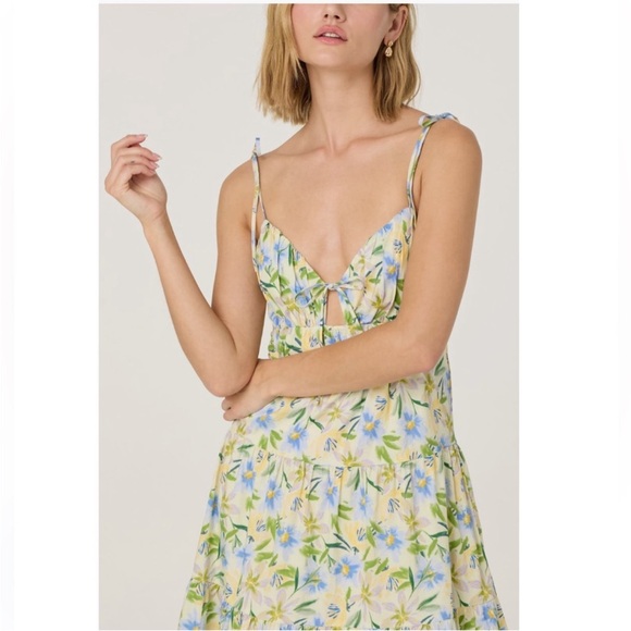 NWT ASTR the Label Tie Strap Tiered Maxi
Dress - Picture 2 of 4